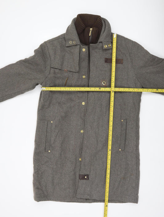 O'Neill Men's Grey Wool Blend Herringbone Jacket Size L