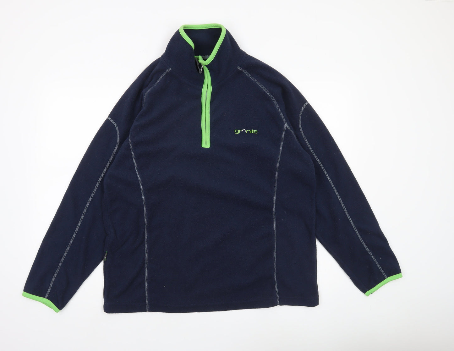 Granite Outdoors Men’s Blue Fleece Sweatshirt M 1/4 Zip Pullover