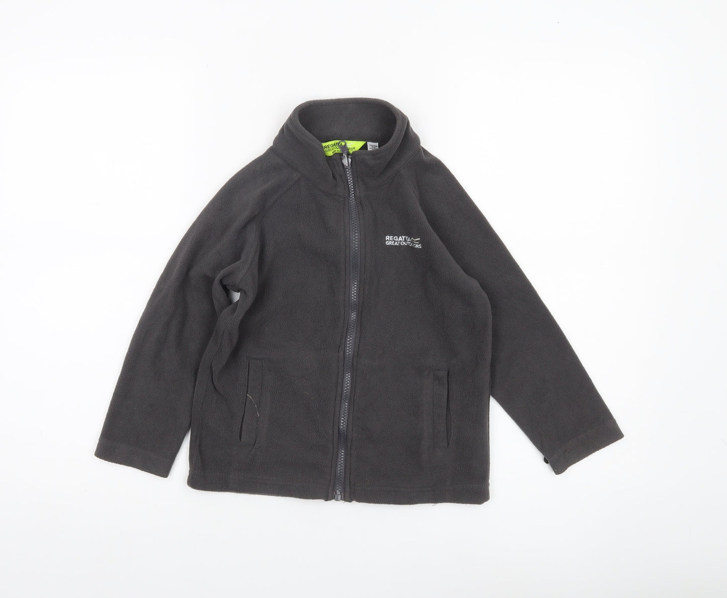 Regatta Boys Grey Fleece Jacket 5-6 Years Full Zip Outdoor Coat