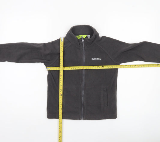 Regatta Boys Grey Fleece Jacket 5-6 Years Full Zip Outdoor Coat