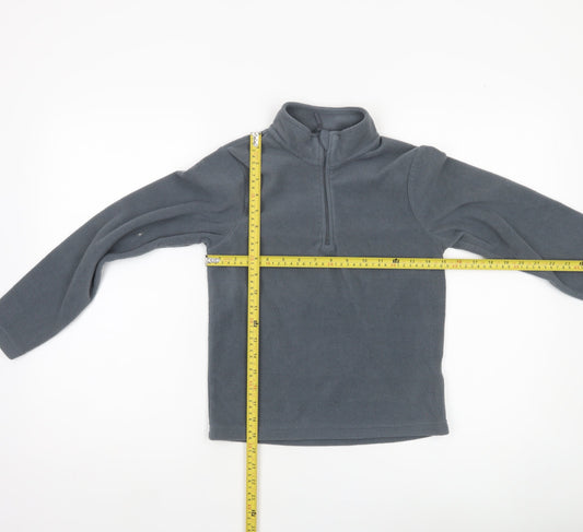 Mountain Warehouse Boys Grey Fleece Sweatshirt 7-8Y Pullover 1/2 Zip