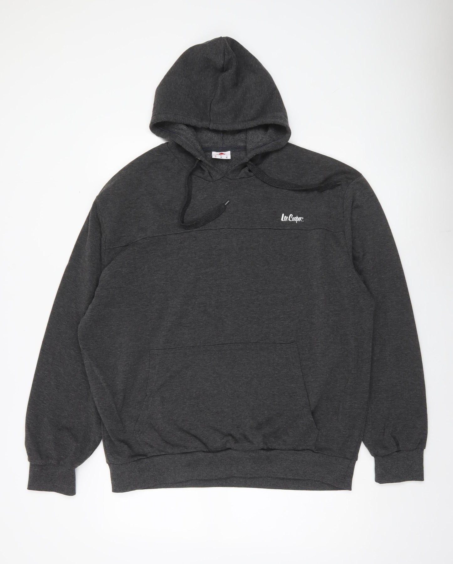 Lee Cooper Men’s Grey XL Pullover Hoodie with Logo