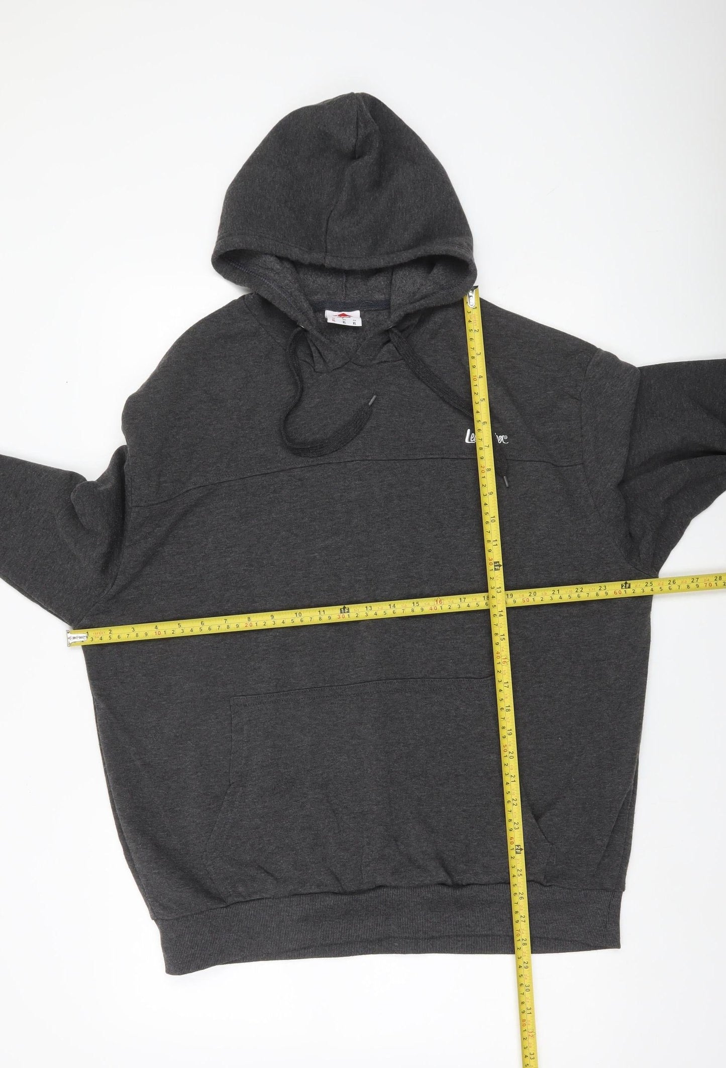Lee Cooper Men’s Grey XL Pullover Hoodie with Logo