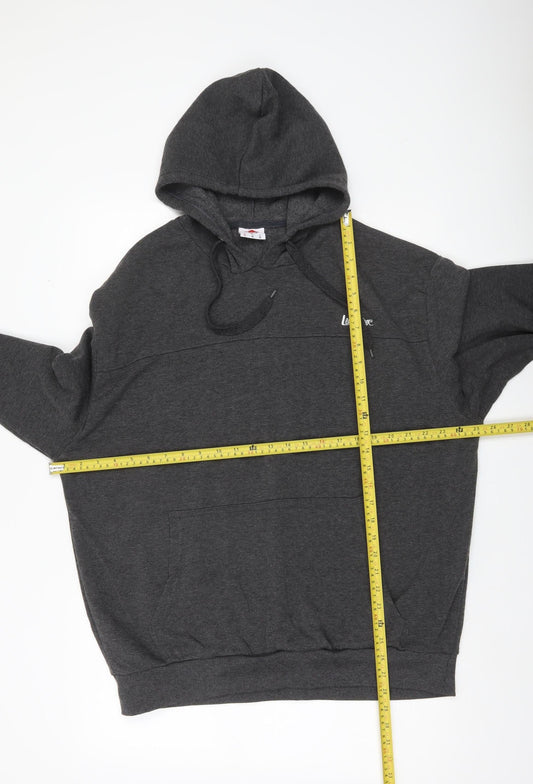 Lee Cooper Men’s Grey XL Pullover Hoodie with Logo