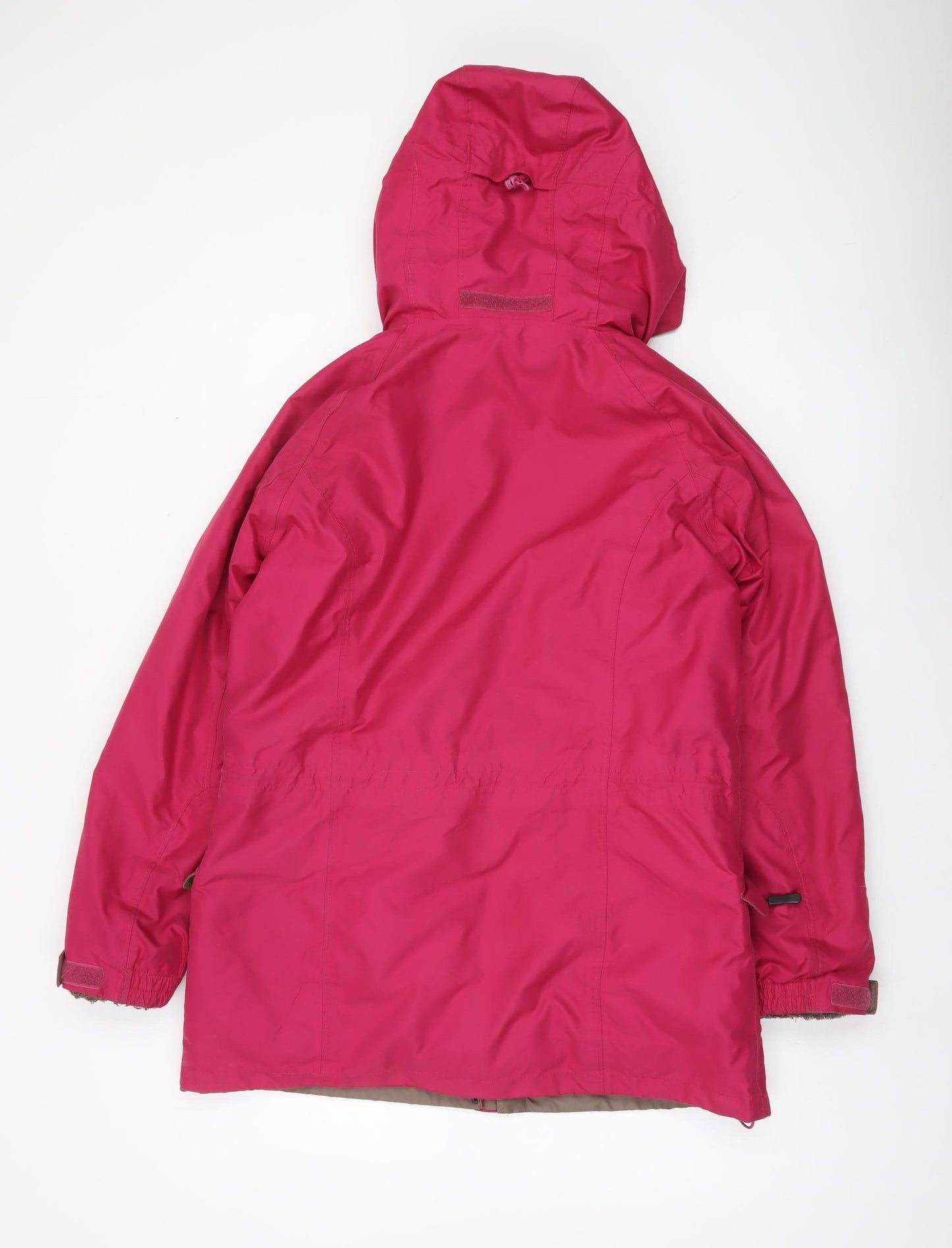 Peter Storm Womens Pink Parka Jacket Size 12 Hooded Waterproof