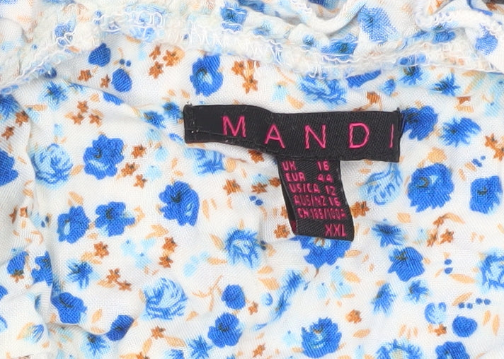 Mandi Women’s Multicoloured Floral A-Line Dress Size 16
