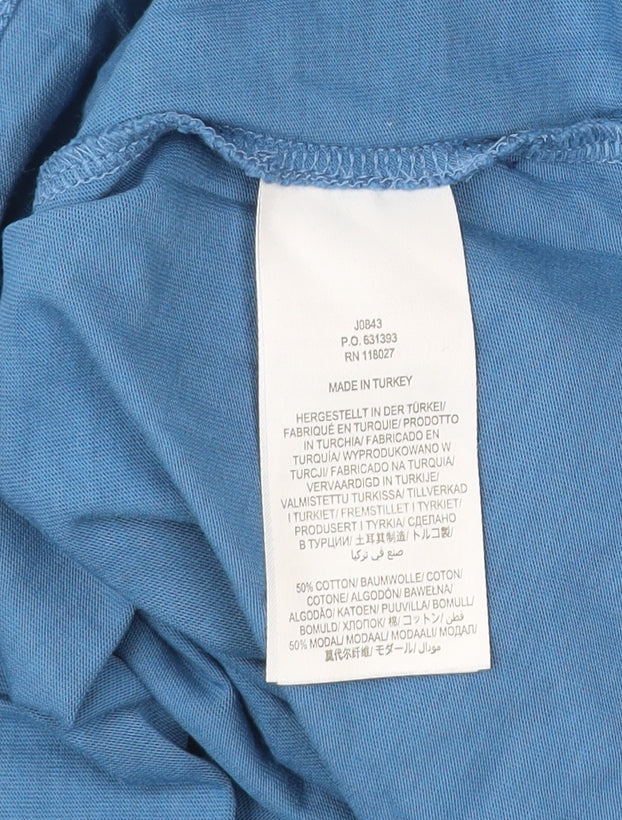 Boden Womens Blue V-Neck Short Sleeve Jersey T-Shirt Size 18