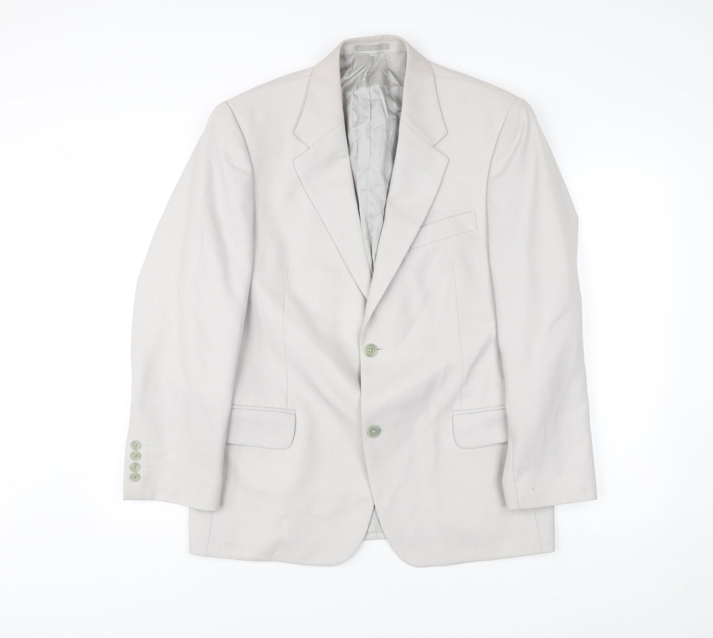 Nicholas Rowe Mens Beige 40 Chest Wool Blend Blazer Jacket