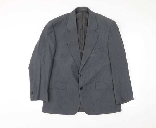 Greenwoods Men's Grey 40S Wool Blend Blazer Jacket Classic Formal