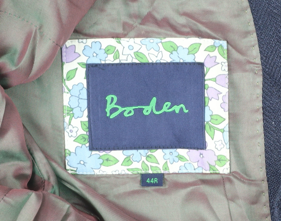 Boden Men’s Blue Linen Silk Blazer Jacket 44R Classic Fit