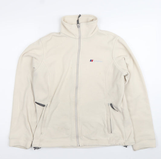 Berghaus Womens Ivory Fleece Jacket Size 12 Full Zip Outdoor