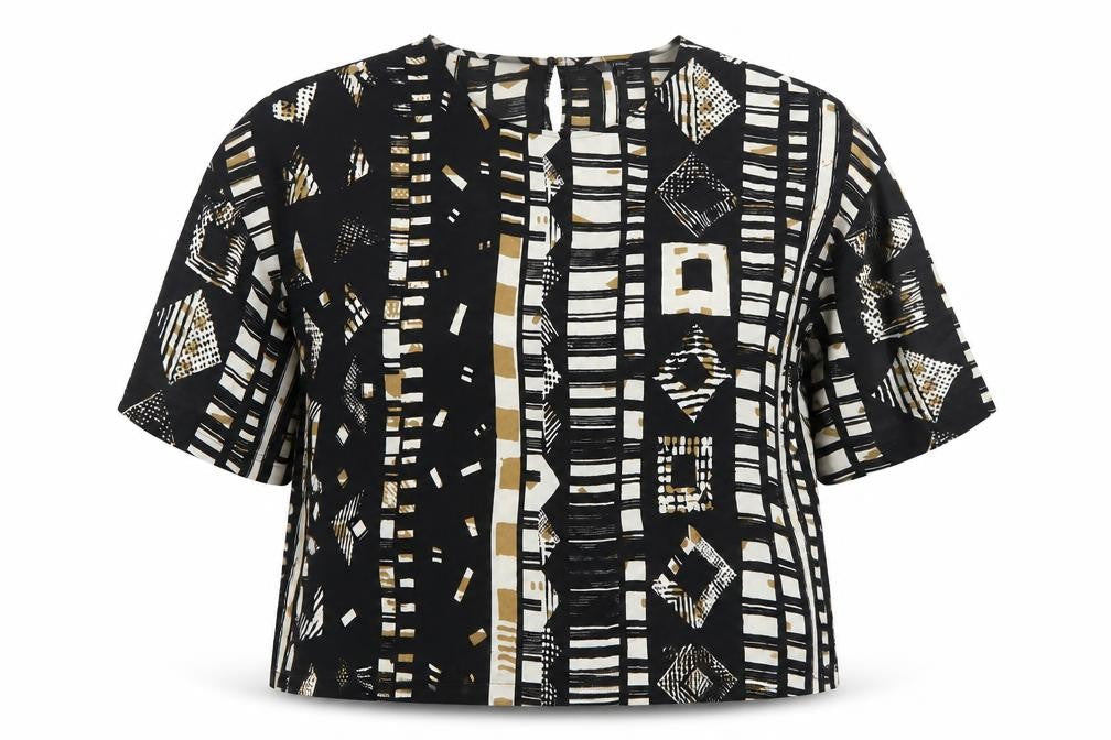 Next Women’s Multicoloured Geometric Tunic Blouse Size 14