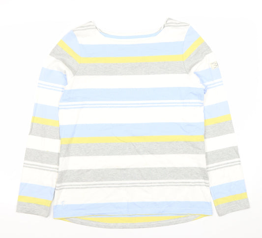 Joules Womens Multicoloured Striped Cotton Long Sleeve T-Shirt Size 10