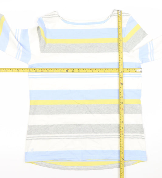 Joules Womens Multicoloured Striped Cotton Long Sleeve T-Shirt Size 10