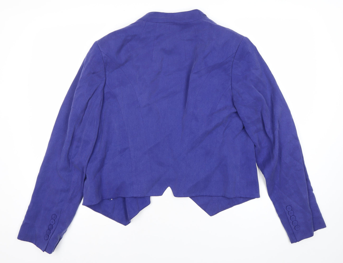 Marks and Spencer Women Blue Size 16 Blazer Shawl Collar Workwear Jacket
