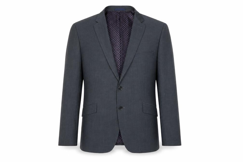 Skopes Mens Blue 46S Suit Jacket Notch Lapel Business Wedding