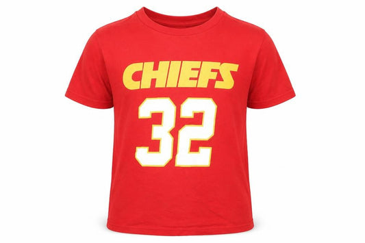 NFL Boys Red Kansas City Chiefs T-Shirt Size S American Football Sports Tee