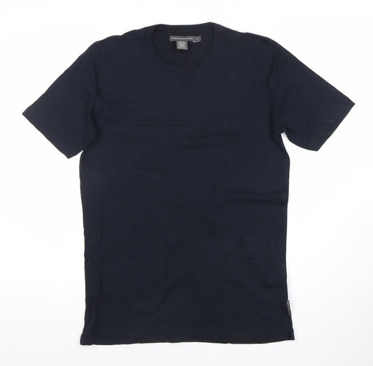 French Connection Men's Black Cotton Crew Neck T-Shirt Size S
