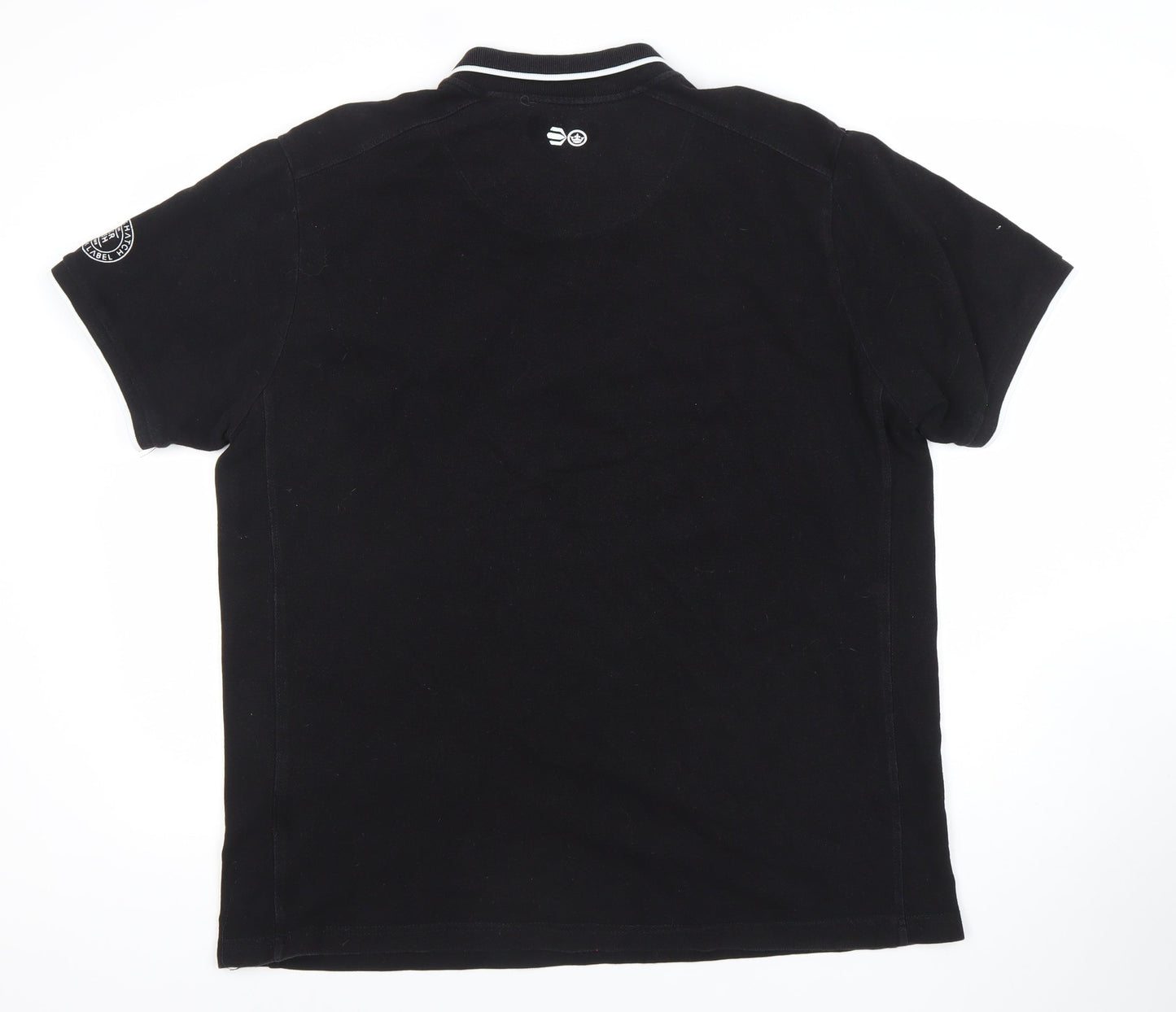 Crosshatch Men’s Black XL Polo Shirt Cotton Short Sleeve Casual