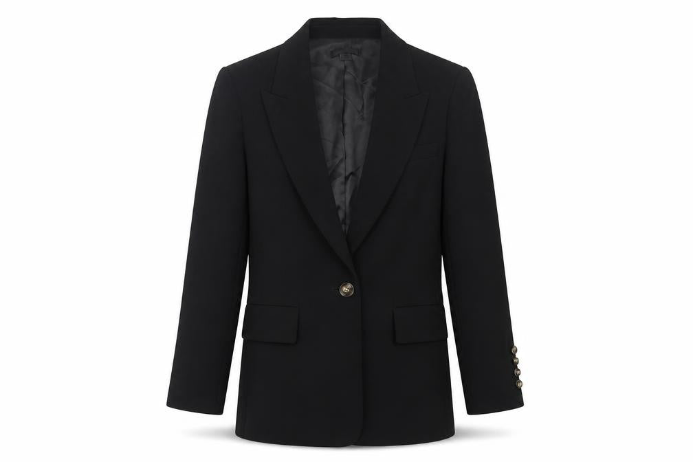 Whistles Womens Black UK 6 Blazer Jacket Workwear Single Breasted