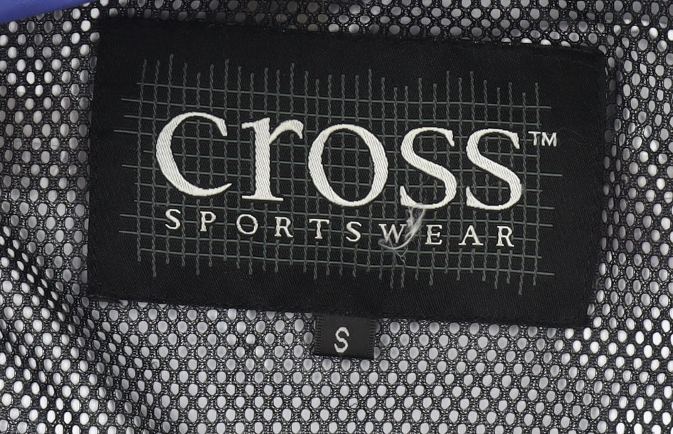 Cross Sportswear Men’s Blue Waterproof Hooded Rain Jacket Size S