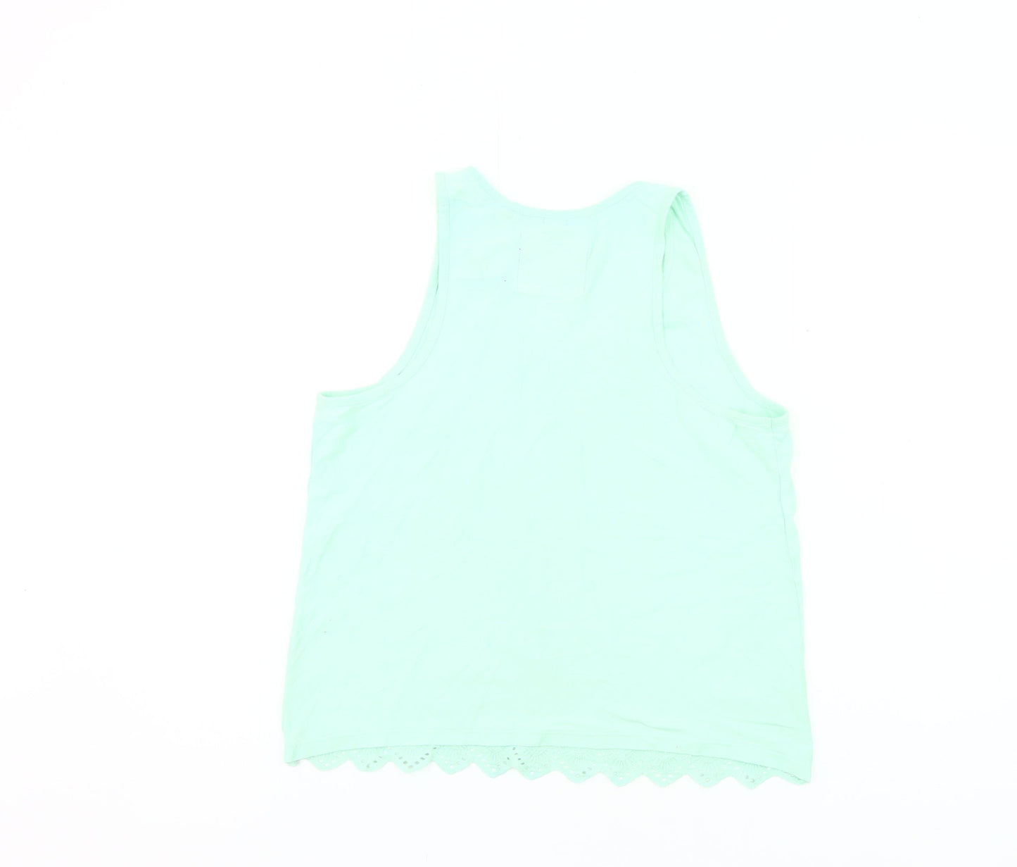 Superdry Women’s Green Cotton Tank Top Medium Sleeveless