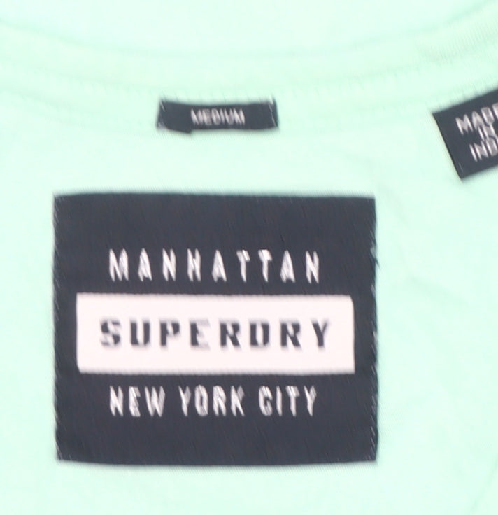 Superdry Women’s Green Cotton Tank Top Medium Sleeveless
