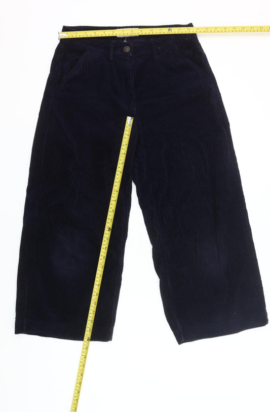 Fat Face Womens Blue Corduroy Straight Chino Trousers Size 8