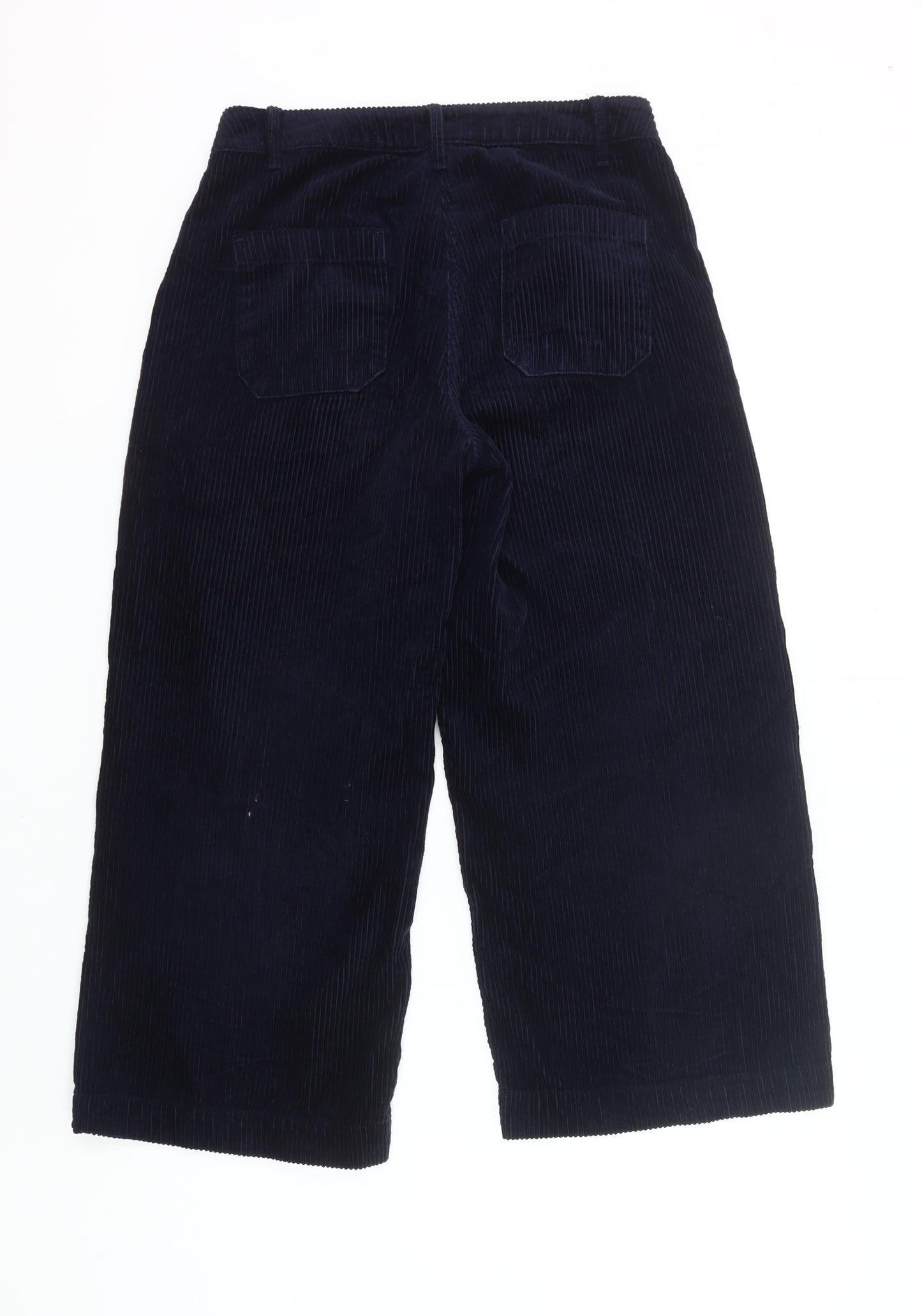 Fat Face Womens Blue Corduroy Straight Chino Trousers Size 8
