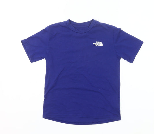 The North Face Boys Blue Logo T-Shirt 7-8 Yrs Regular Fit Short Sleeve