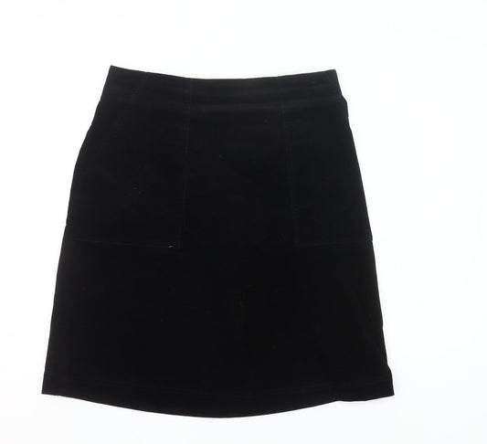 Seasalt Cornwall Women’s Black Corduroy Skirt UK 10 Knee Length