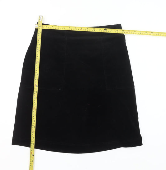 Seasalt Cornwall Women’s Black Corduroy Skirt UK 10 Knee Length