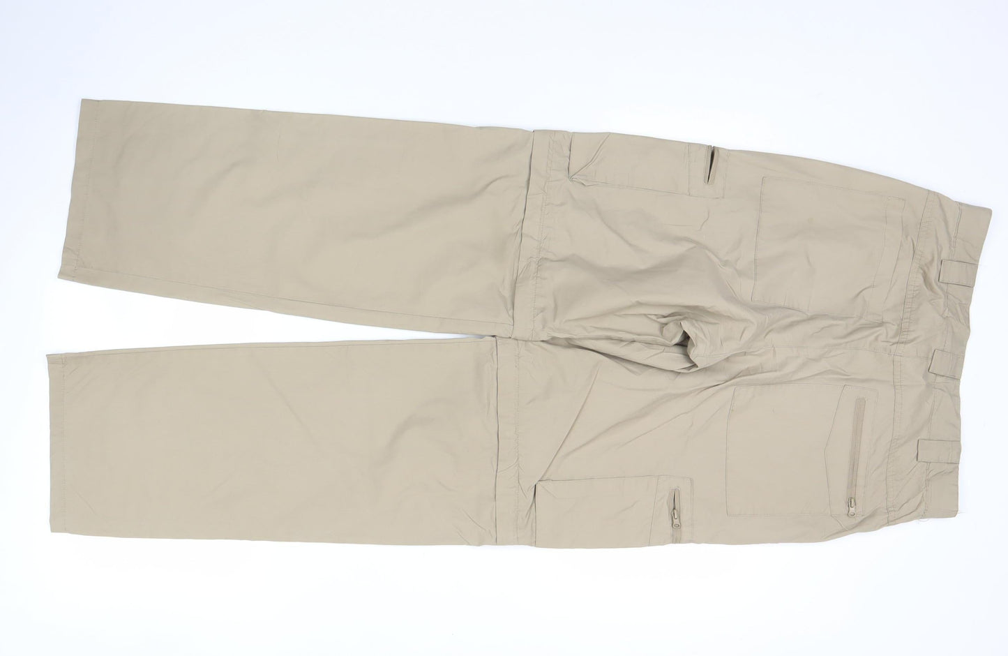 Mountain Warehouse Men’s Beige Cargo Trousers L Cotton Nylon Pockets