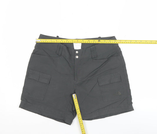 The North Face Womens Black Cargo Shorts Size 6 Nylon Outdoor