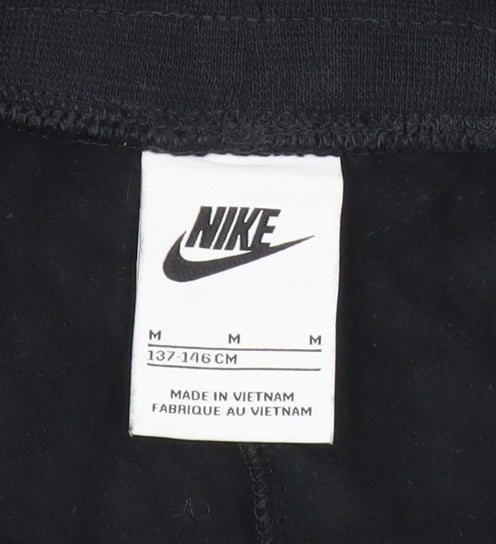 Nike Boys Black Jogger Trousers 11 Years Cotton Blend Activewear