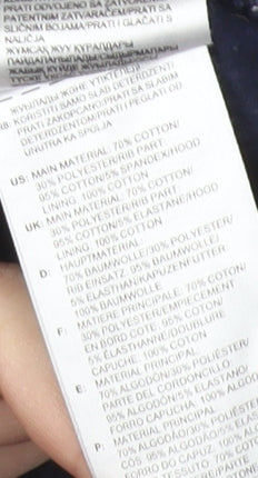 Adidas Boys Blue Grey Full Zip Hoodie 11-12Y Sports Logo Hooded Jacket