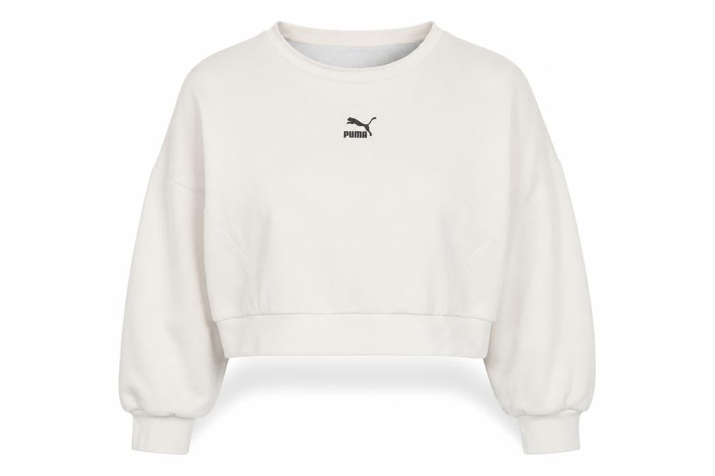 Womens UK XL Relaxed PUMA Beige Pullover Sweatshirt