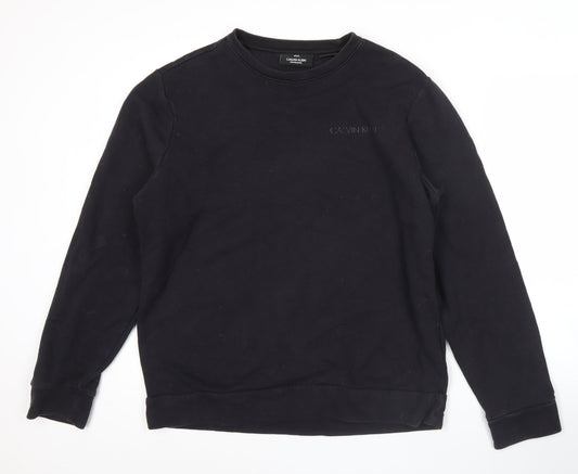Calvin Klein Men's Black Pullover Sweatshirt L Regular Fit