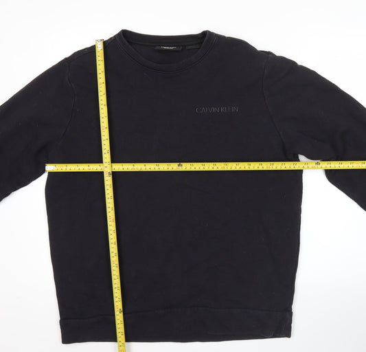 Calvin Klein Men's Black Pullover Sweatshirt L Regular Fit