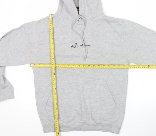 Audere Couture Men's Grey Small Pullover Hoodie with Logo