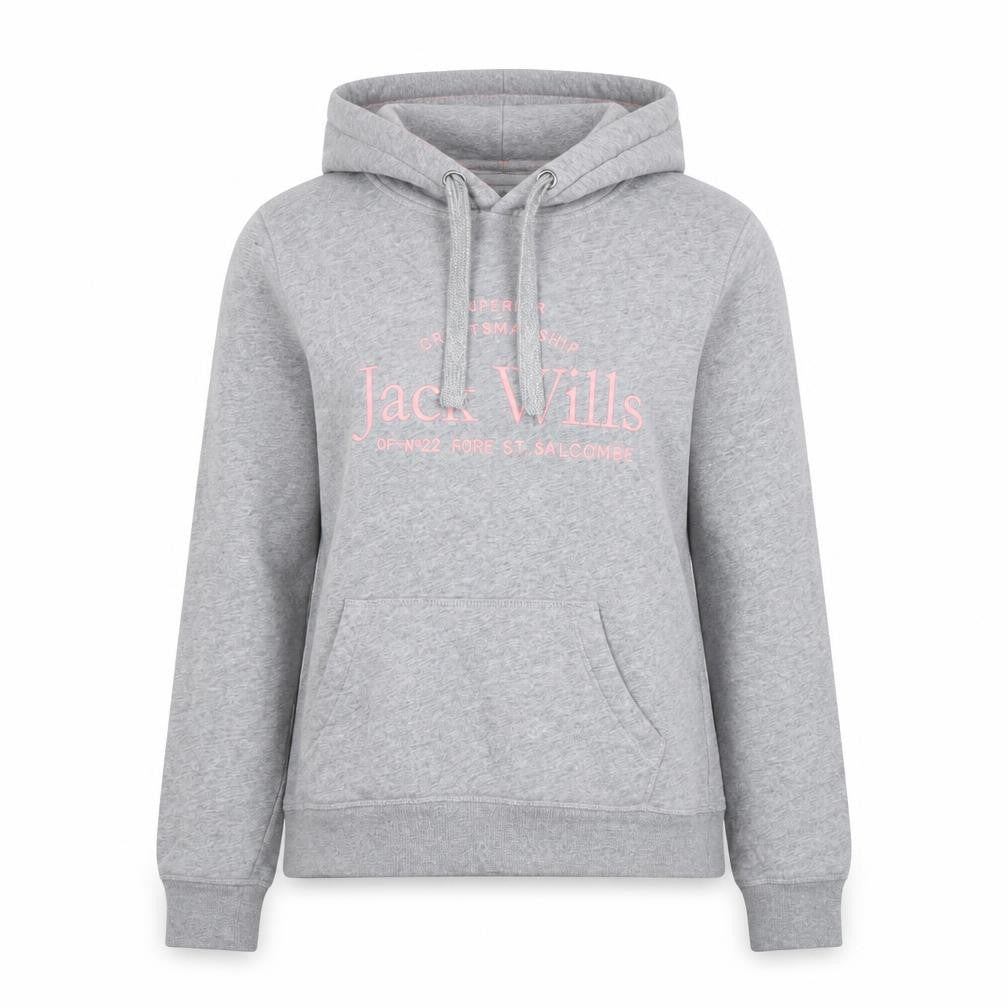 Womens UK 10 Regular Jack Wills Grey Pullover Hoodie