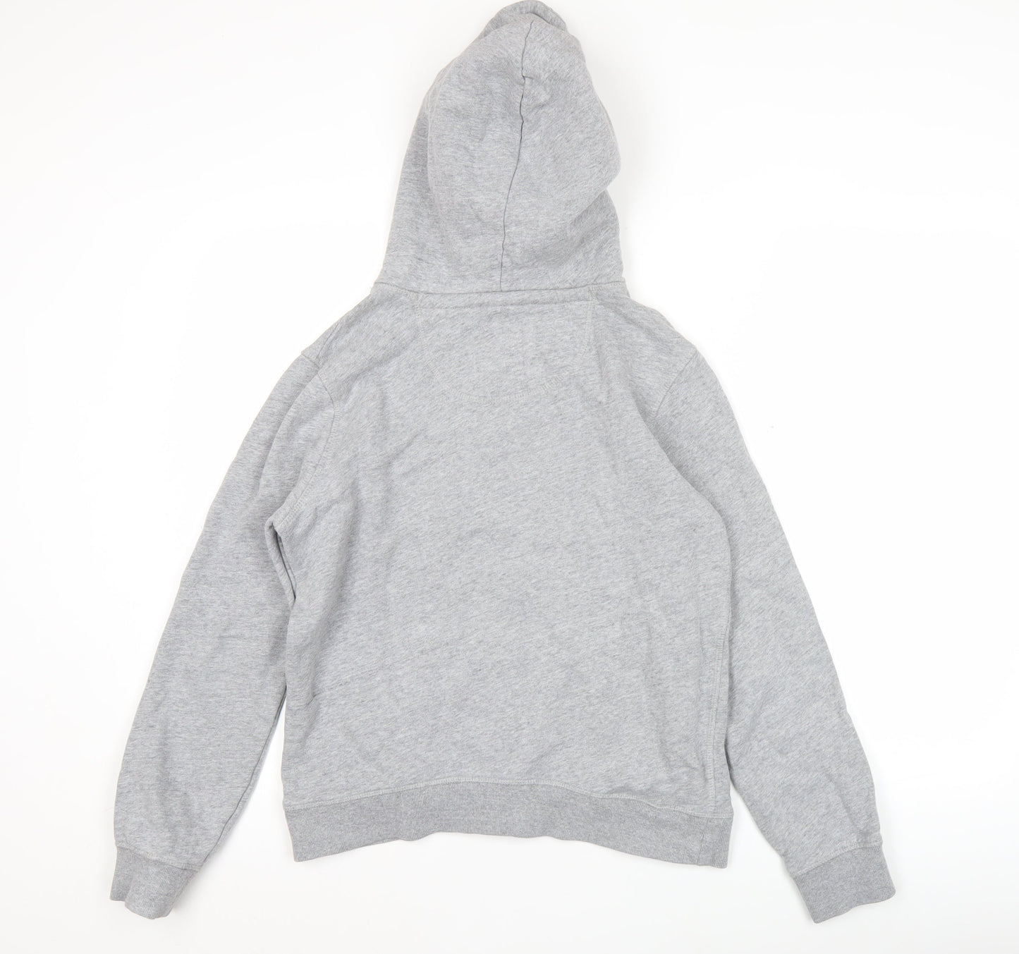 Jack Wills Womens Grey Pullover Hoodie Size 10 Logo Graphic Casual