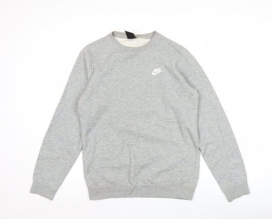 Nike Mens Grey XS Crew Neck Pullover Sweatshirt Logo Sportswear