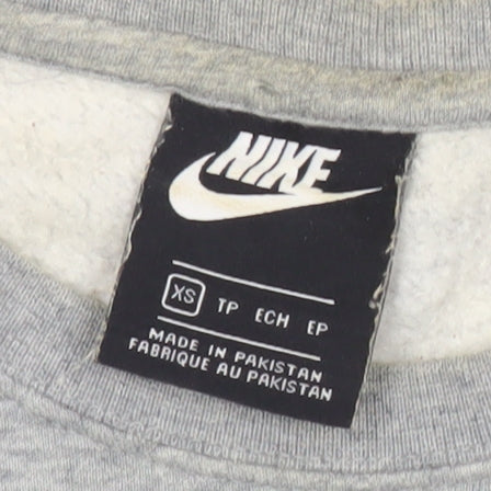 Nike Mens Grey XS Crew Neck Pullover Sweatshirt Logo Sportswear