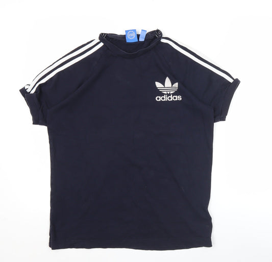 Adidas Men’s Blue Medium Crew Neck Short Sleeve Cotton Sports T-Shirt