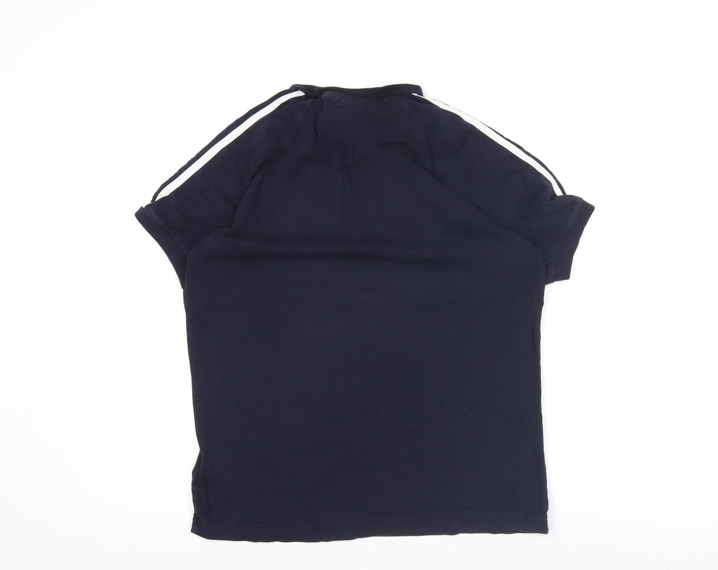 Adidas Men’s Blue Medium Crew Neck Short Sleeve Cotton Sports T-Shirt