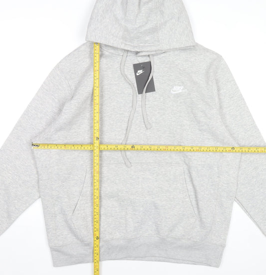 Nike Men's Grey XL Pullover Hoodie Sweatshirt with Logo