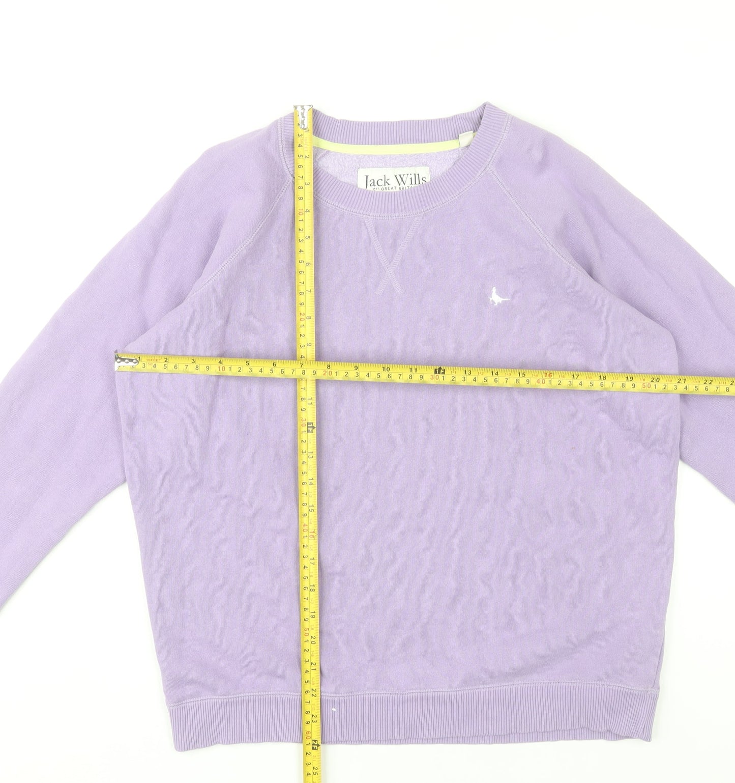 Jack Wills Womens Purple Sweatshirt UK 10 Cotton Blend Crew Neck