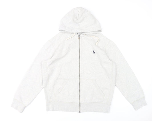 Ralph Lauren Men's Grey Full Zip Hoodie Sweatshirt M Regular