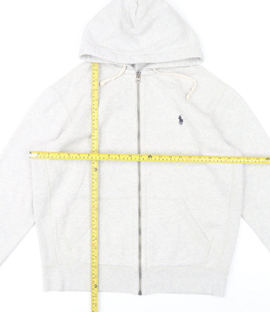 Ralph Lauren Men's Grey Full Zip Hoodie Sweatshirt M Regular
